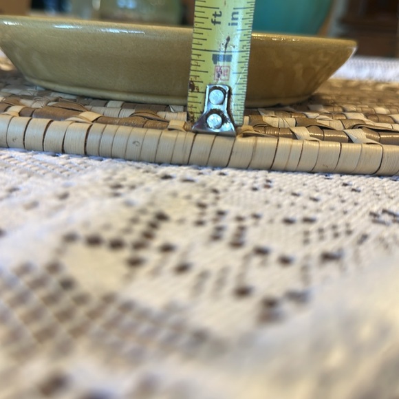 Robinson Ransbottom Pottery Stoneware Plate Shallow Bowl Embossed Rim - Mustard - Picture 5 of 5